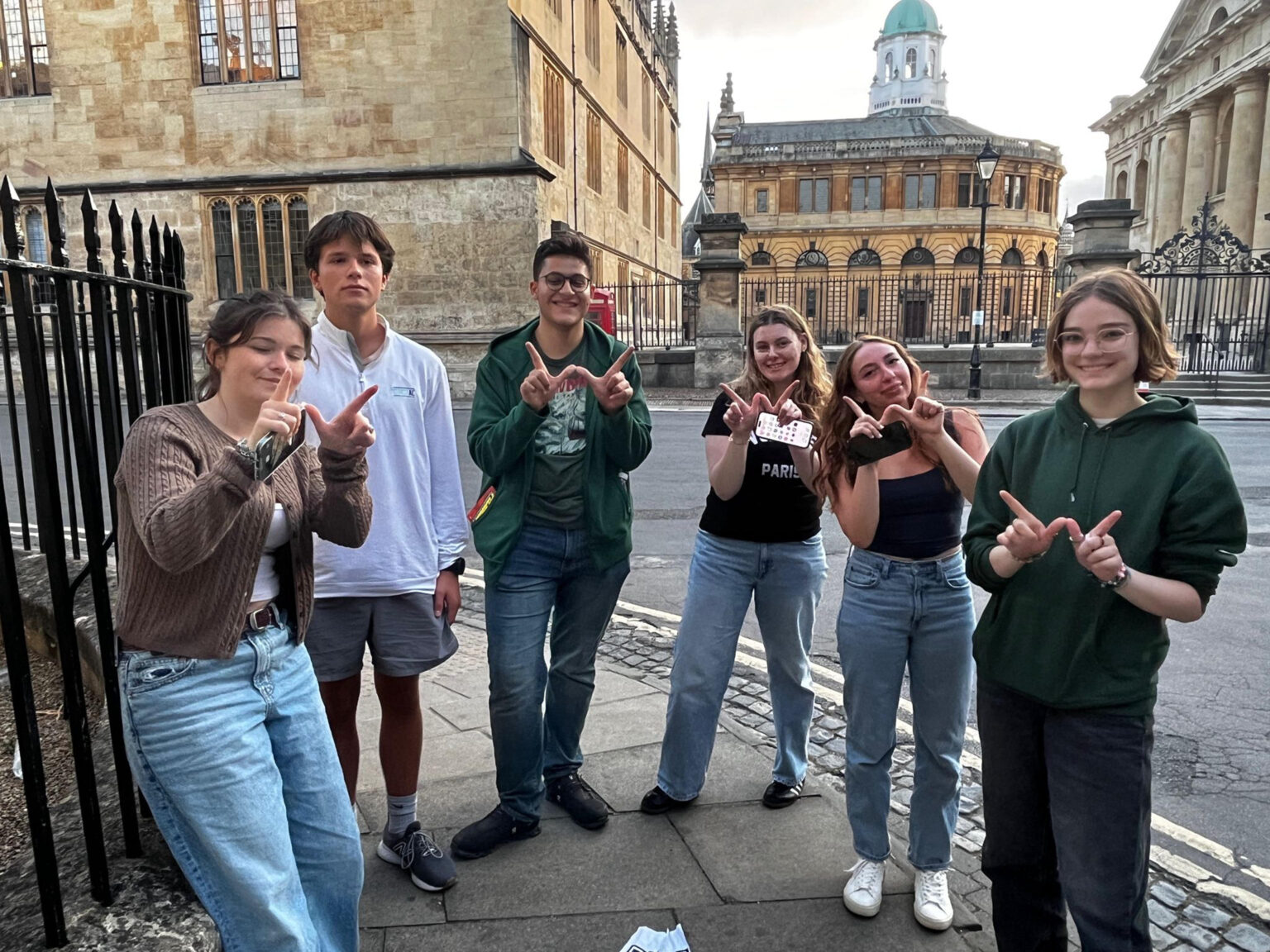 Group of student pose for picture at St. Hilda