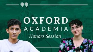Students discuss the Honors Session at Oxford Academia